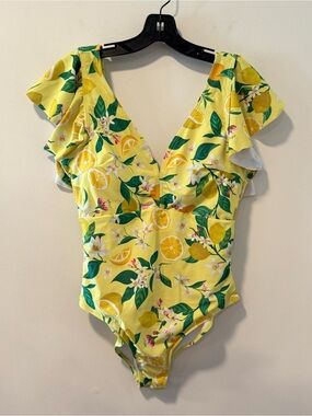 Binlowis Lemon One-Piece Swimsuit Size M NWT #Swim-A